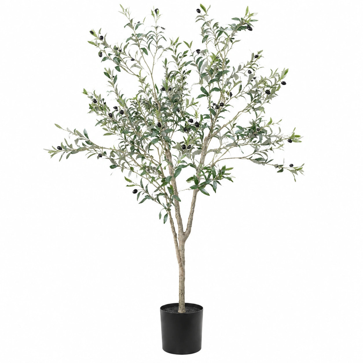 Albero di Ulivo Artificiale 150 cm Verde e Nero