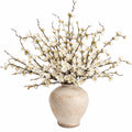 Fiori Artificiali di Ciliegio in Vaso di Ceramica Bianco