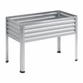 Orto rialzato in acciaio argento per esterni 100x50x75 cm