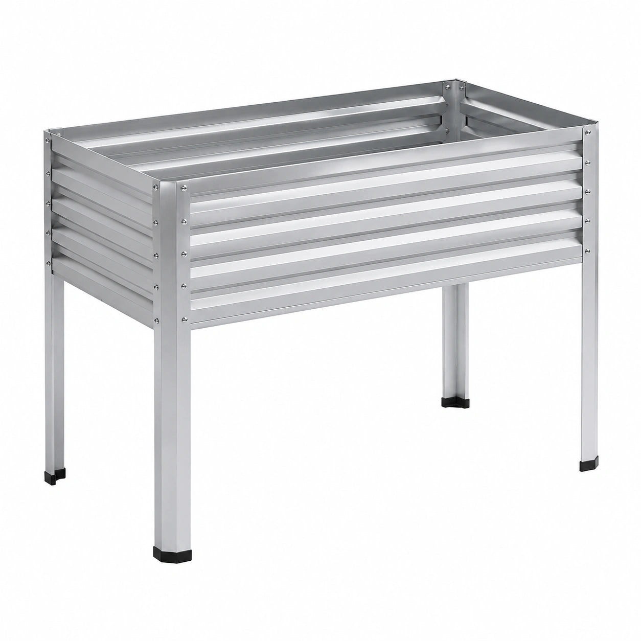 Orto rialzato in acciaio argento per esterni 100x50x75 cm