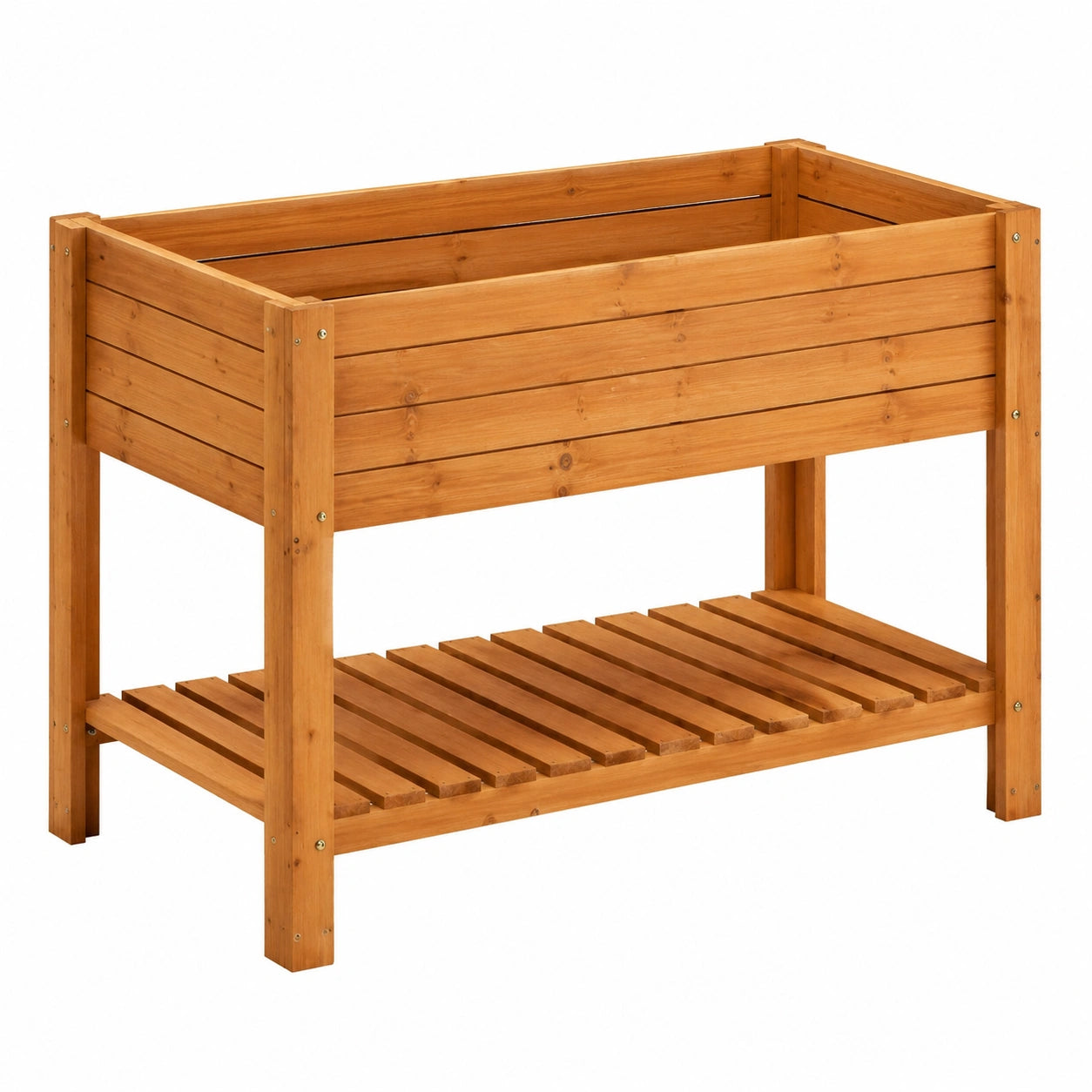 Fioriera Rialzata per Esterni in Legno Naturale 90x40x80 cm